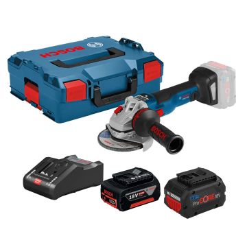 Bosch Professional GWS 18V-10 SC 125mm / 5" Angle Grinder Inc 1x ProCORE 8.0Ah & 1x 6.0Ah Batts
