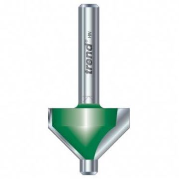 Trend CraftPro C049AX1/4TC Pin Guided Chamfer Bevel Router Cutter 45 Degrees