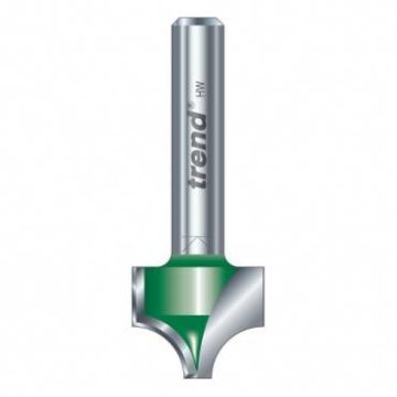 Trend CraftPro C128X1/4TC Rounding Over Router Cutter 9.5mm Radius Router Cutter x 22.2mm Cut
