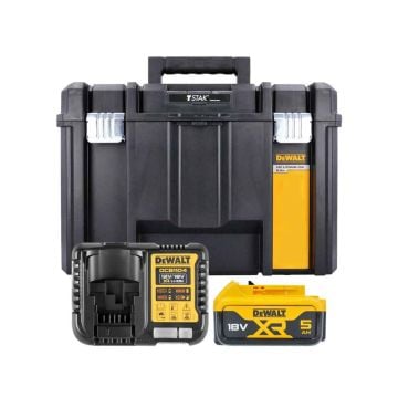 DeWalt DCB1104P1T-GB 4A 12v/18v Battery Charger Starter Kit Inc 1x 5.0Ah Battery