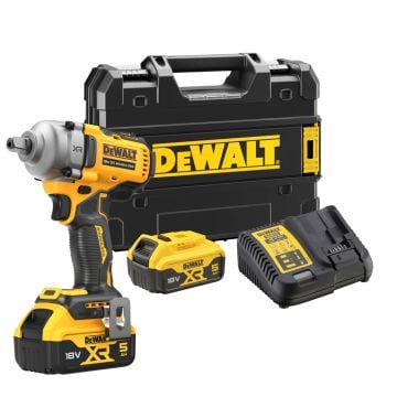 DeWalt DCF892P2T 18v XR Brushless High Torque 1/2" Impact Wrench Inc 2x 5.0Ah Batts