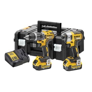 DeWalt DCK266M2T Brushless 18v Combi Drill & Impact Driver Inc 2x 4.0Ah Batts In TSTAK Carry Case