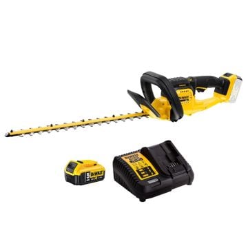 DeWalt DCMHT563P1-GB 18v XR 55cm Cordless Hedge Trimmer Inc 1x 5.0Ah Battery