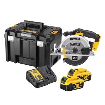 DeWalt DCS391M2 XR 165mm Circular Saw Inc 2x 4.0Ah Batteries In TSTAK VI Carry Case