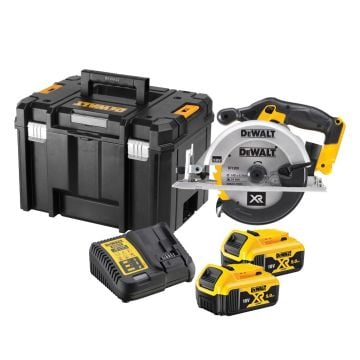 DeWalt DCS391P2 XR 165mm Circular Saw Inc 2x 5.0Ah Batteries In TSTAK VI Case
