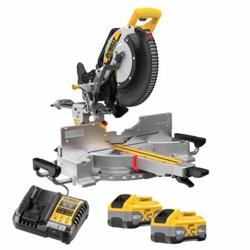 DeWalt DCS782XW2-GB 18v XR 305mm Slide Mitre Saw Inc 2x 8Ah Batteries