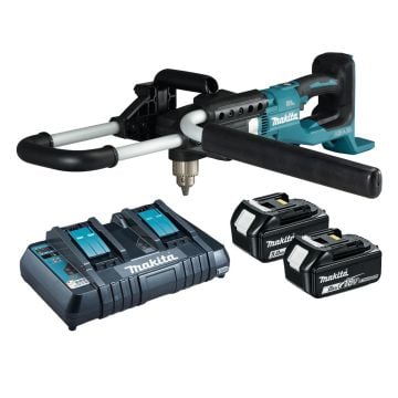 Makita DDG460T2X7 Twin 18v LXT Earth Auger BL Inc 2x 5.0Ah Batts