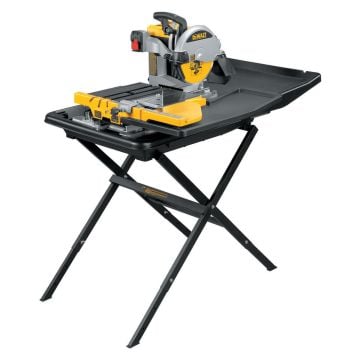 DeWalt D24000 250mm Wet Tile Saw with Slide Table & Leg Stand