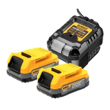 DeWalt DCB1102E2-GB 2x 18v XR DCBP034 Batteries & 1x DCB1102 Charger Powerstack Starter Kit