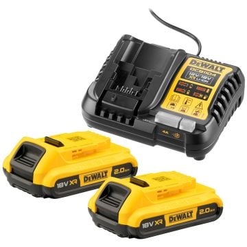 DeWalt DCB1104D2 Starter Kit Inc 2x 2.0Ah 18v XR Li-Ion Batteries & 1x DCB1104-GB Charger 