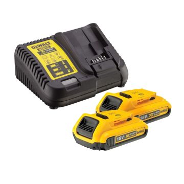 DeWalt DCB115D2 2x 2.0Ah 18v XR Li-Ion Batteries and DCB115 Charger Starter Kit