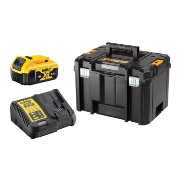 DeWalt DCB115P1T-GB 10.8v, 14.4v & 18v Compact Battery Charger Starter Kit Inc 1x 5.0Ah Battery