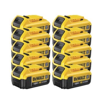 DeWalt DCB182X10 18v 4Ah Li-Ion XR Slide Battery x10 Pack
