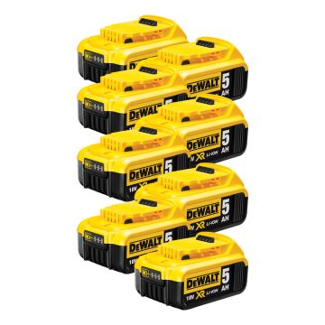 DeWalt DCB184X8 18v 5Ah Li-Ion XR Slide Battery x8 Pack