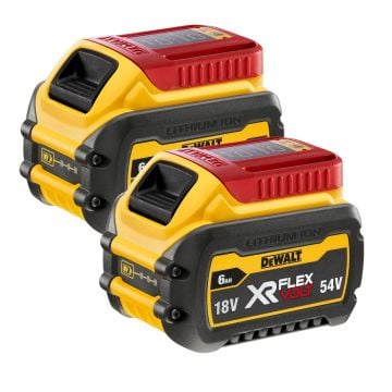 DeWalt DCB546X2 XR FLEXVOLT Convertible 18v/54v Lithium-Ion 6.0Ah Battery Twin Pack