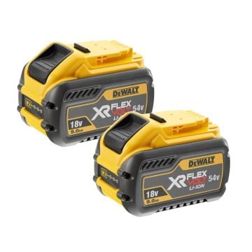 DeWalt DCB547X2 XR FLEXVOLT Convertible 18v/54v Lithium-Ion 9.0Ah Battery Twin Pack