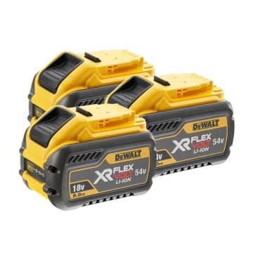 DeWalt DCB547X3 XR FLEXVOLT Convertible 18v/54v Lithium-Ion 9.0Ah Battery Triple Pack