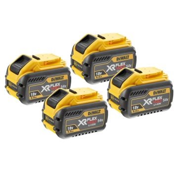 DeWalt DCB547X4 XR FLEXVOLT Convertible 18v/54v Lithium-Ion 9.0Ah Battery Quad Pack