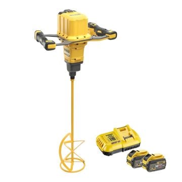 DeWalt DCD240X2-GB 54v XR FLEXVOLT Brushless Paddle Mixer M14 Inc 2x DCB547 Batts