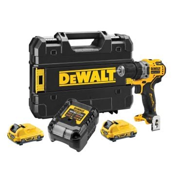 DeWalt DCD701D2 10.8v / 12v XR Brushless Sub Compact Drill Driver Inc 2x 2.0Ah Batts