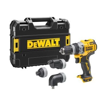 DeWalt DCD703NT-XJ 12v XR Brushless 4 Multi-Head Drill Driver Body Only In Carry Case