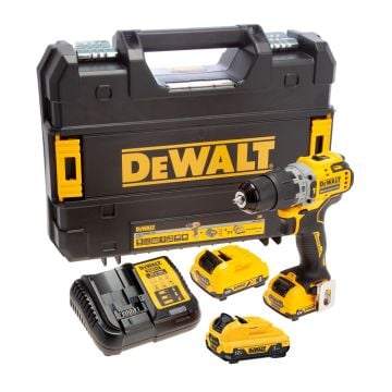 DeWalt DCD706D2 10.8v / 12v XR Brushless Sub Compact Hammer Drill Driver Inc 1x 3.0Ah Batt & 2x 2.0Ah Batts