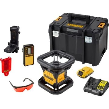 DeWalt DCE074D1R 18v XR Cordless Rotary Red Laser Level Kit Inc 1x 2.0Ah Battery