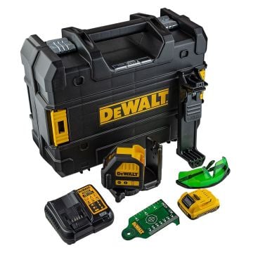 DeWalt DCE088D1G 10.8 / 12v XR Self Leveling Cross Line Green Laser inc 1x 2.0Ah Batt