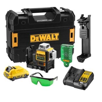 DeWalt DCE089D1G 10.8v / 12v Green Beam Self Levelling Multi-Line Laser Level Inc 1x 2.0Ah Batt