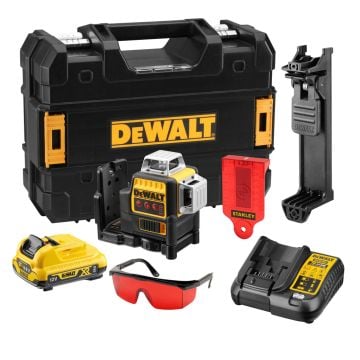 DeWalt DCE089D1R-GB 12v XR 3x360 Red Cross-Line Laser Inc 1x 2.0Ah Battery