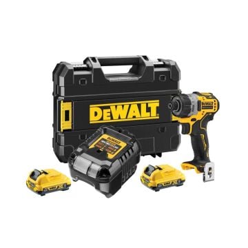 DeWalt DCF601D2 10.8v / 12v XR Sub Compact Screwdriver Inc 2x 2.0Ah Batts