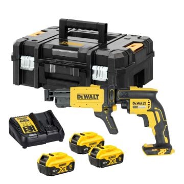 DeWalt DCF620P2K 18v XR Brushless Collated Drywall Screwdriver Inc 3x 5.0Ah Batts