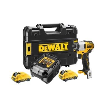 DeWalt DCF801D2 10.8v /12v XR Brushless Sub Compact Impact Driver Inc 2x 2.0Ah Batts