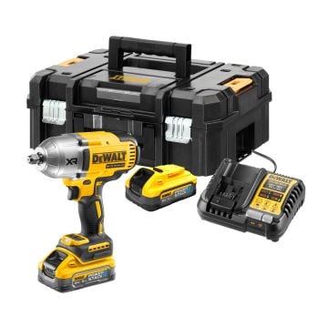 DeWalt DCF900H2T-GB 18v XR Brushless 1/2" HT Impact Wrench Inc 2x 5.0Ah Powerstack Batts