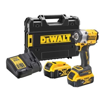 DeWalt DCF921P2T-GB 18v XR Brushless 1/2" Impact Wrench Inc 2x 5.0Ah Batts