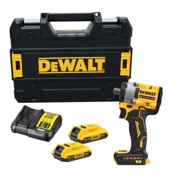 DeWalt DCF922D2T-GB 18v XR Cordless Brushless Compact 1/2" Impact Wrench Inc 2x 2.0Ah Batts