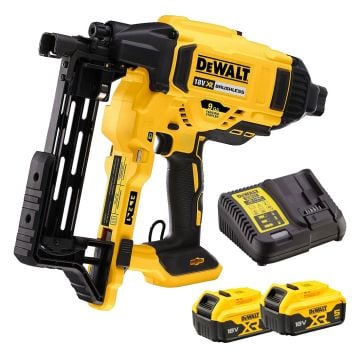DeWalt DCFS950P2 18v XR Brushless 9 Gauge Fencing Stapler Inc 2x 5.0Ah Batts