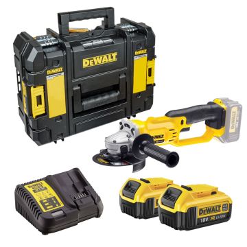 DeWalt DCG412M2 18v XR 125mm Angle Grinder Inc 2x 4.0Ah Batteries