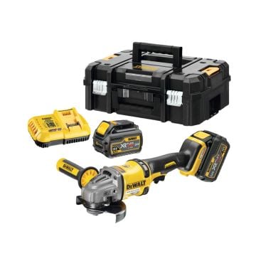 DeWalt DCG414T2 54v XR FLEXVOLT Cordless Brushless Angle Grinder 125mm Inc 2x 6.0Ah Batts