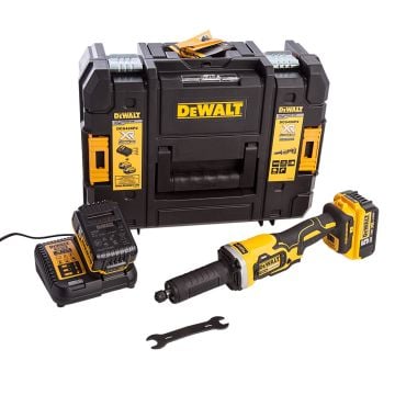 DeWalt DCG426P2-GB 18v XR Brushless Die Grinder Inc 2x 5.0Ah Batts