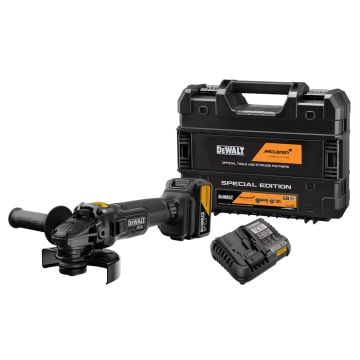 DeWalt x McLaren F1 DCG45MP1T 18v XR 125mm Brushless Angle Grinder Inc 1x 5.0Ah Battery