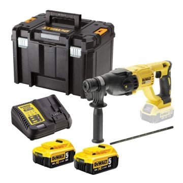 DeWalt DCH133P2 18v XR Brushless SDS+ Plus Hammer Drill Inc 2x 5.0Ah Batts