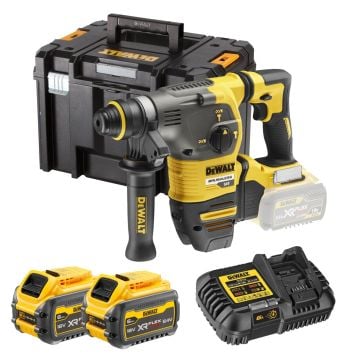 DeWalt DCH333T2-GB 54v XR FLEXVOLT SDS+ Plus Brushless Hammer Drill Inc 2x DCB546 Batts