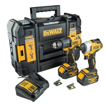 DeWalt DCK2062M2T Brushless 18v XR Combi Drill & Impact Driver Twin Kit inc 2x 4.0Ah Batts