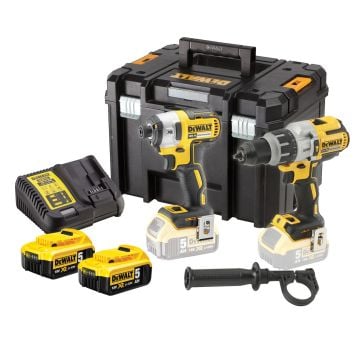 DeWalt DCK276P2T Brushless 18v Combi Drill & Impact Driver Twin Kit inc 2x 5Ah Batts