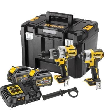 DeWalt DCK276T2T-GB Brushless 18v XR Combi Drill & Impact Driver Twin Kit Inc 2x 6.0Ah Batts