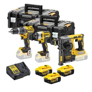 DeWalt DCK368P3T-GB Brushless 18v XR 3-Piece Kit Inc 3x 5.0Ah Batts