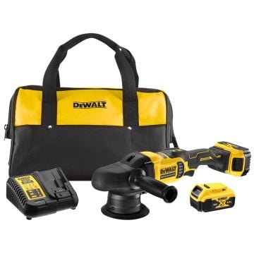 DeWalt DCM848P2 18v XR Brushless 125mm Dual Action Polisher Inc 2x 5.0Ah Batts