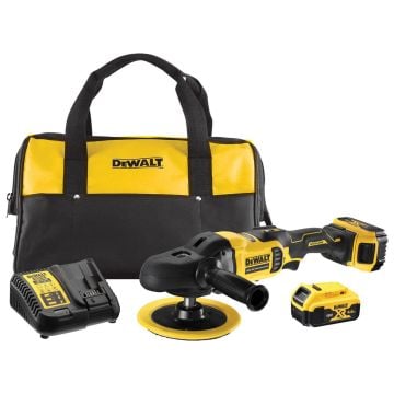 DeWalt DCM849P2 18v XR 180mm Cordless Brushless Rotary Polisher Inc 2x 5.0Ah Batts