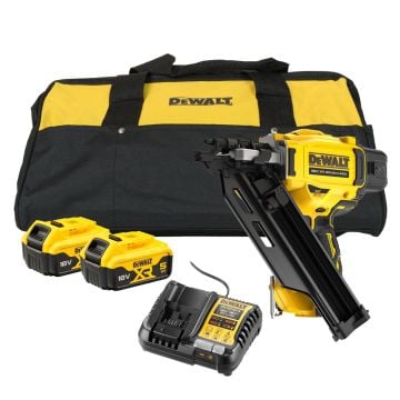 DeWalt DCN930P2-GB 18v XR Brushless First Fix 90mm Framing Nailer Inc 2x 5.0Ah Batteries